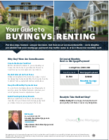 purchase mortgage tips buying vs renting flyer