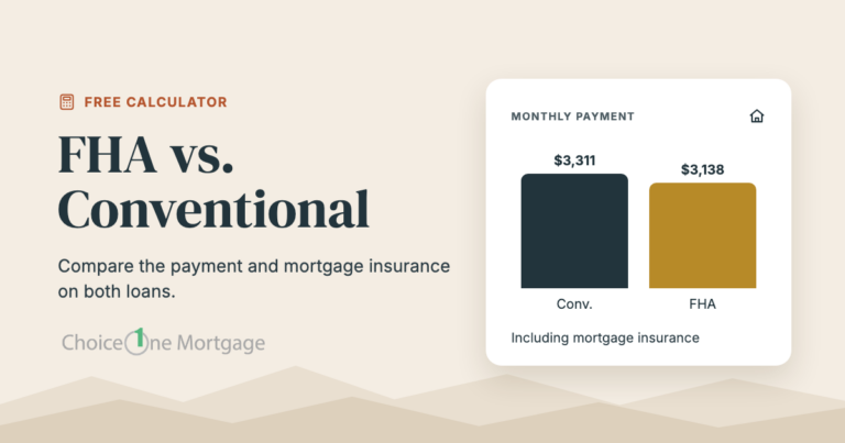FHA vs. Conventional Calculator