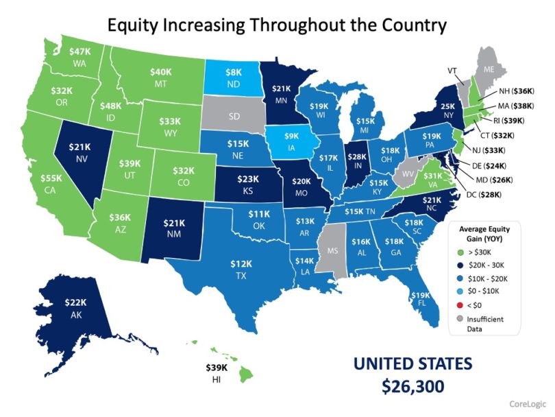 Home Equity Map of the United States